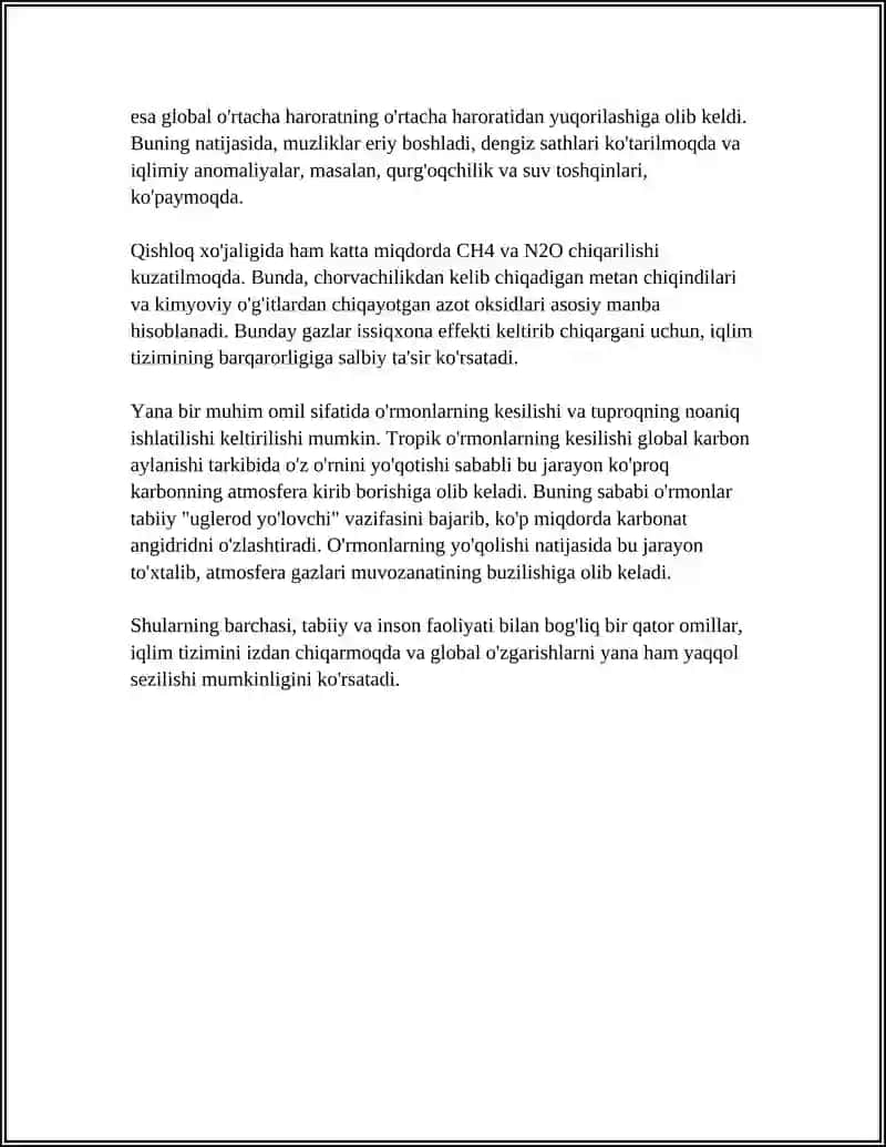 TABIIY IQLIM OZGARISHLARI VA EKOLOGIYA 4