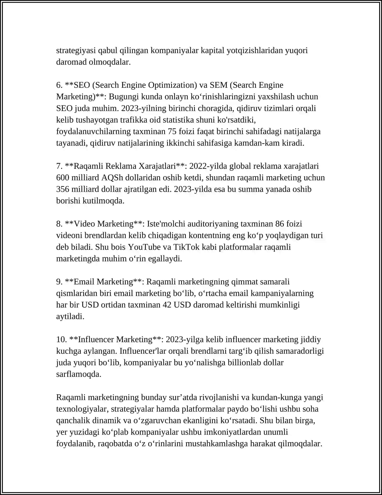 MARKETING HAQIDA 4