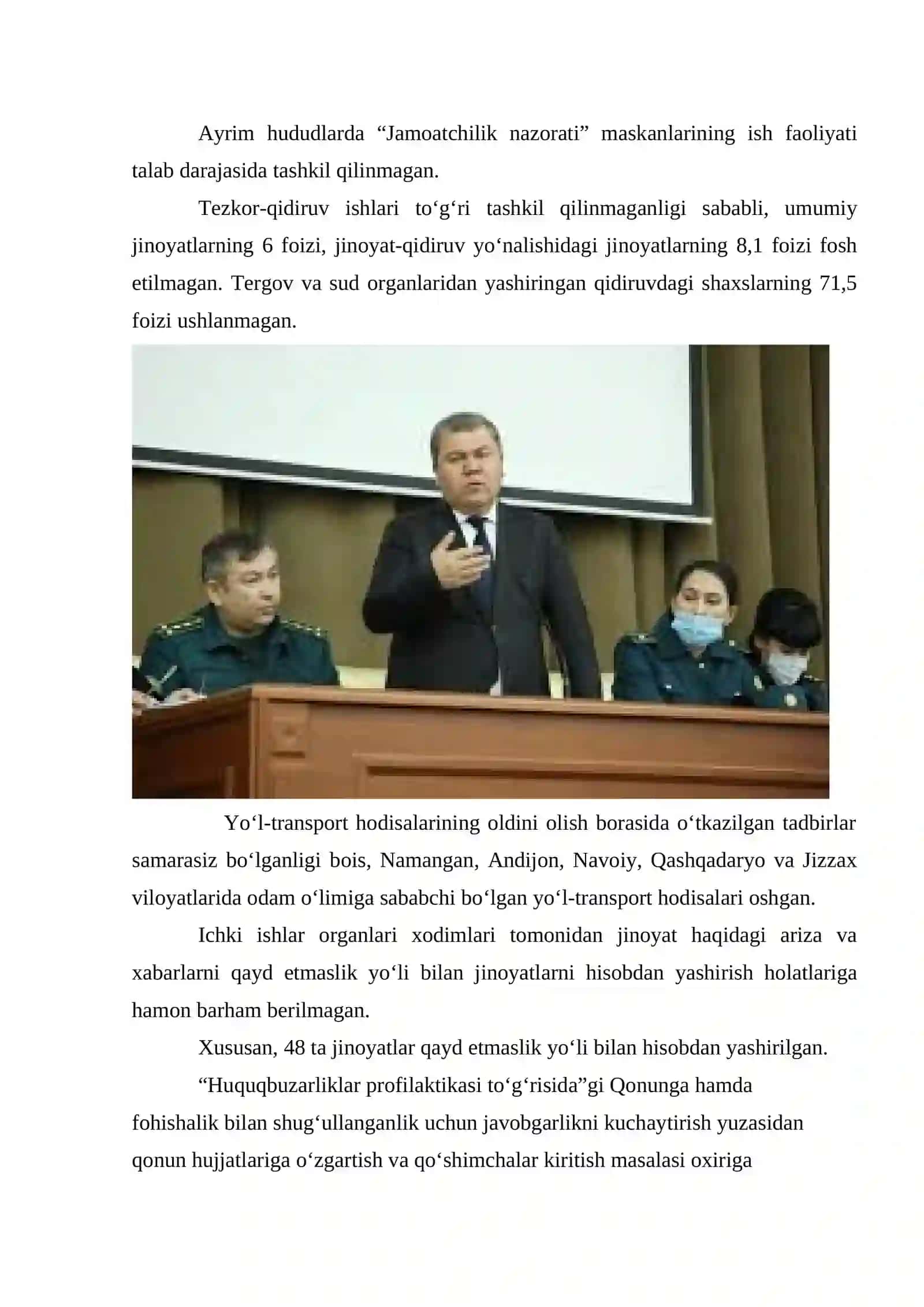 Jinoyatchilikning Oldini Olish Muhitini Mustahkamlash 4