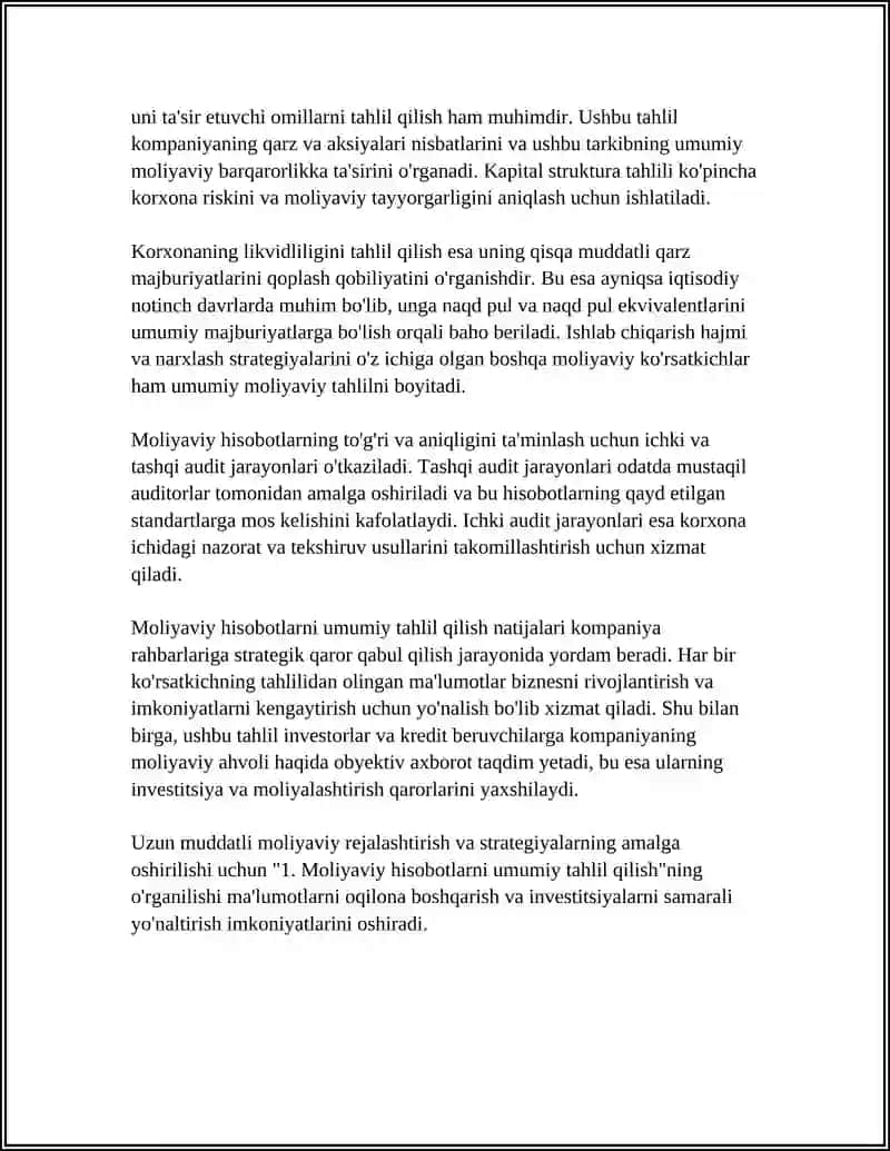 MOLIYAVIY MA'LUMOTLAR TAHLILI 4