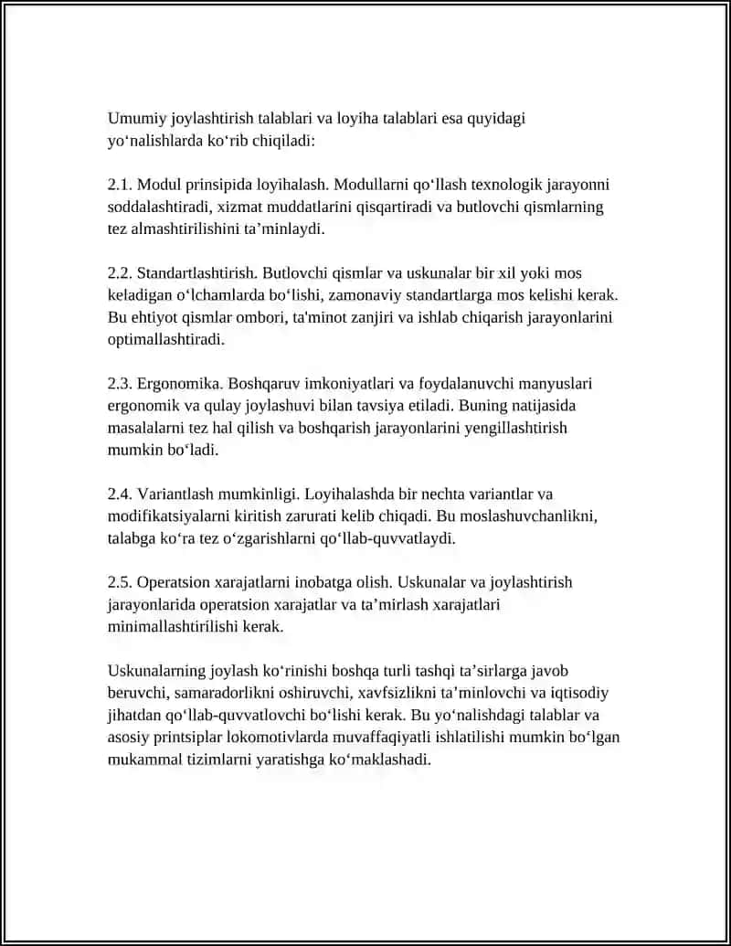 LOKIMATIVLAR USKUNALARINING JOYLASHTIRISH XUSUSIYATLARI 4