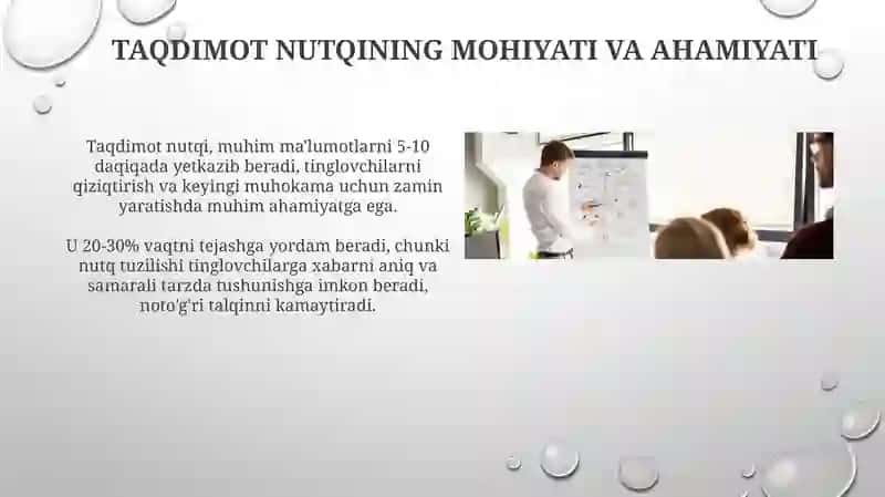 Taqdimotning tarkibi. Taqdimot turlari 4