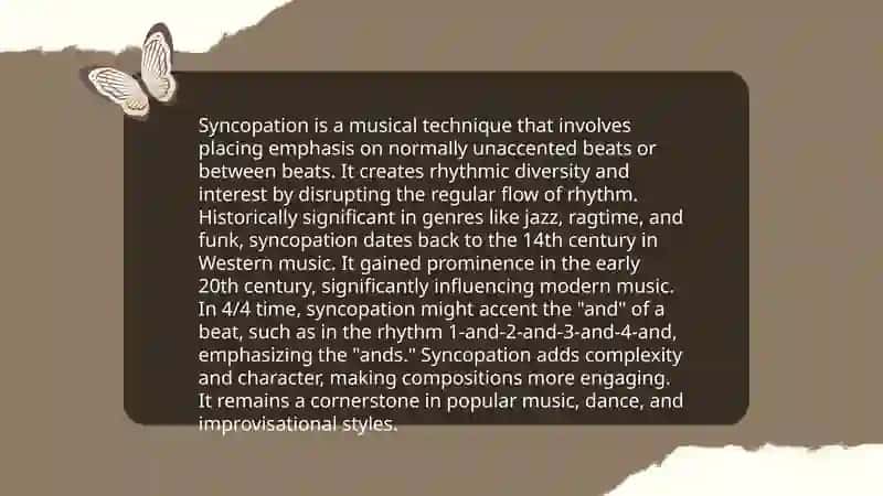 Rhythm. Rhythms groups 4