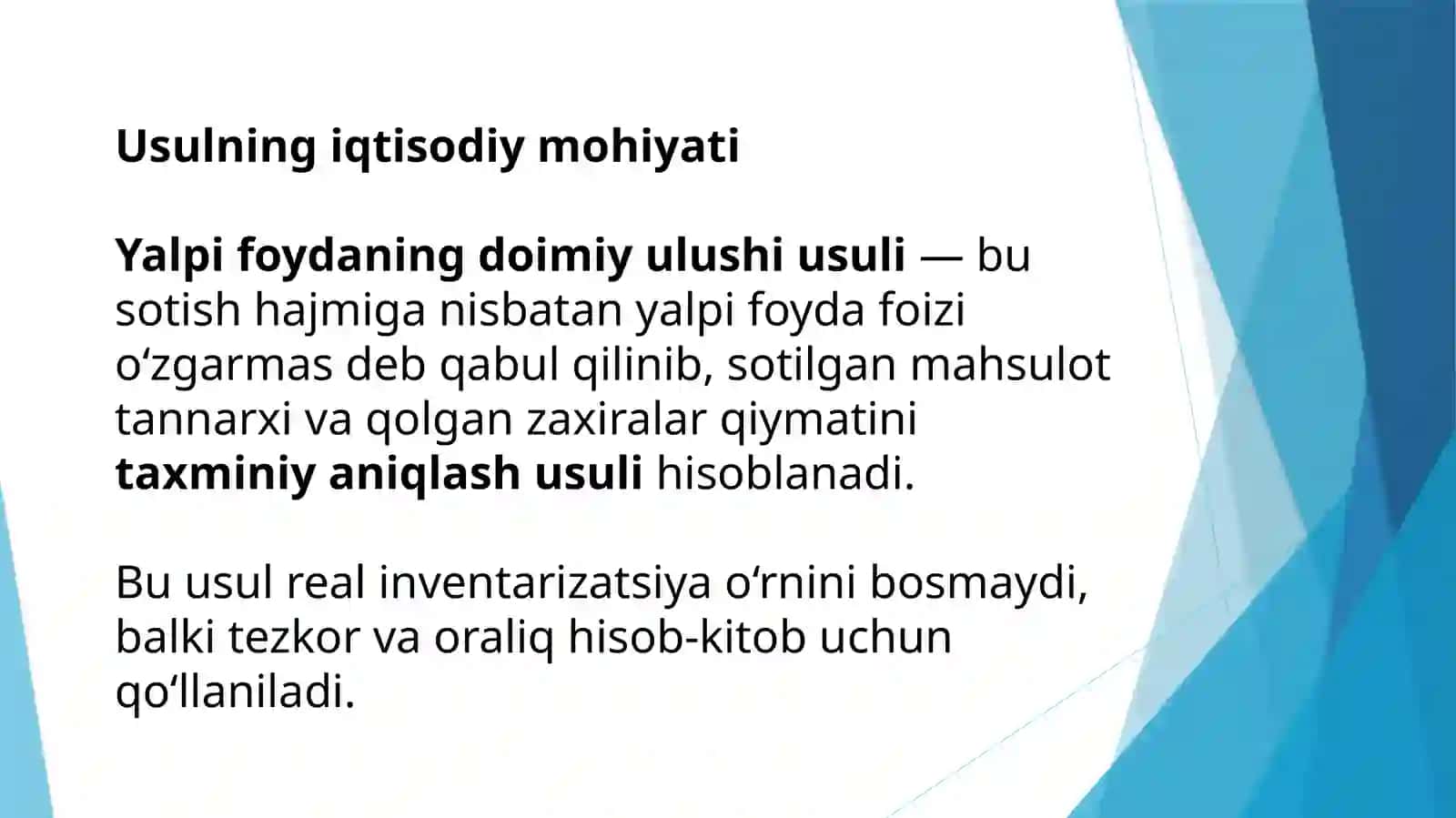 YALPI FOYDA DOIMIY ULUSHI USULI 4