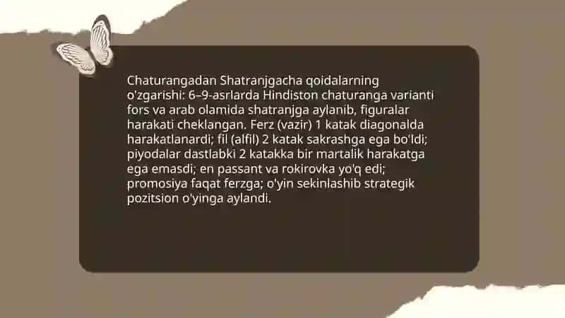 Shaxmat o'yining kelib chiqish tarixi va rivojlanish bosqichlari 4
