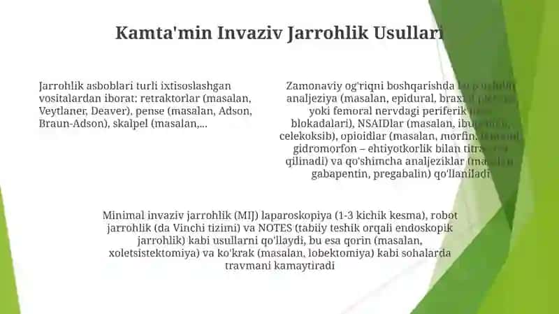 Minimal invaziv jarrohlik uchun asbob-uskunalar 4