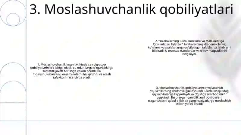 Talabalarning Bilim, Konikma Va Malakalariga Qoyiladigan Talablar 4