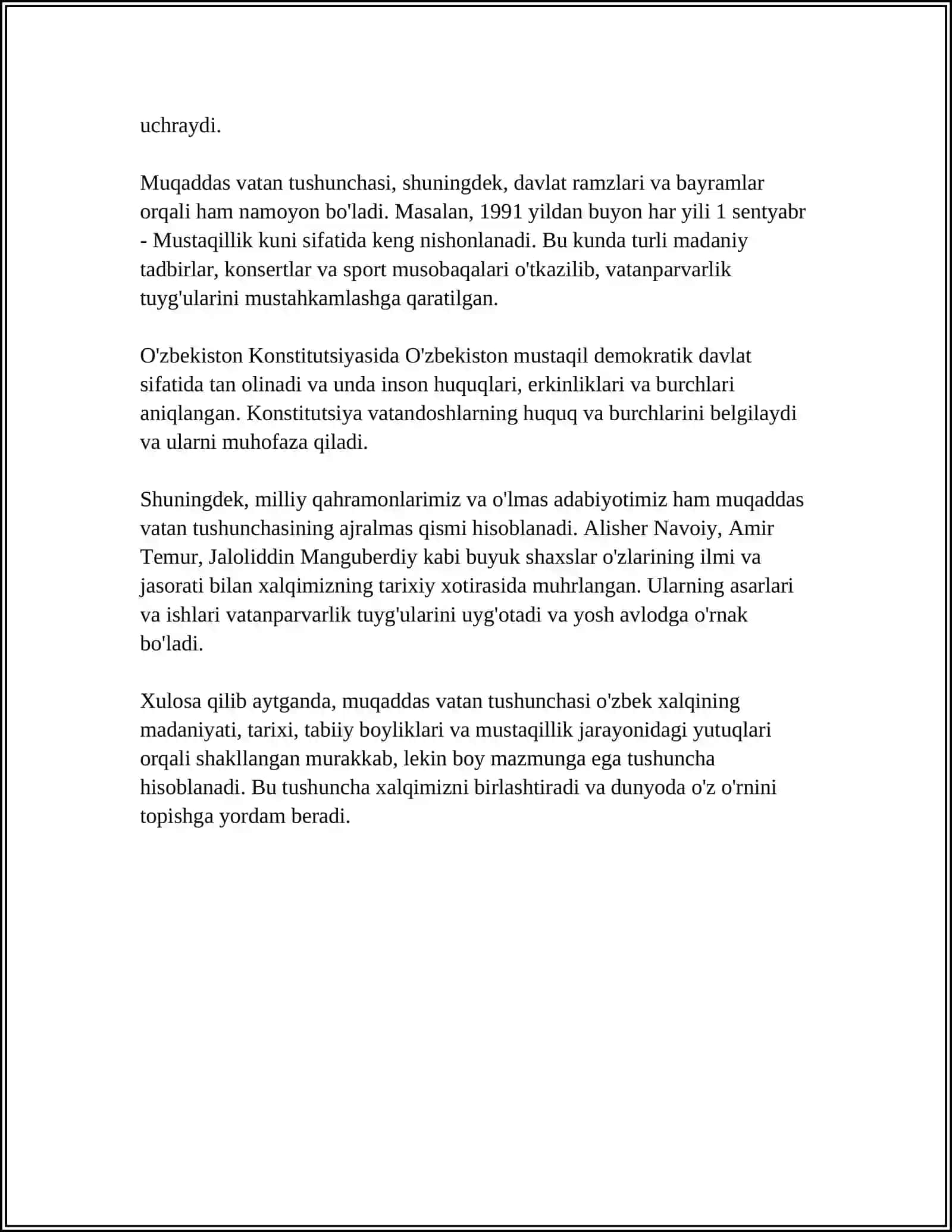 MUQADDAS VATAN BOYROG'I 4