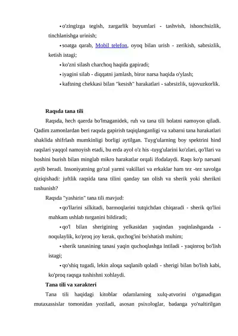 Tana Harakatlarining Muloqot Psixologiyasi 4