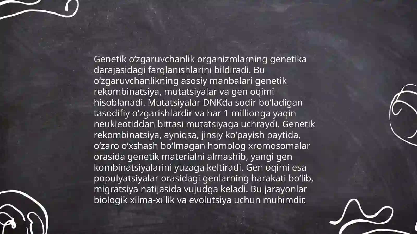Oʻzgaruvchanlik va uning shakllari 4