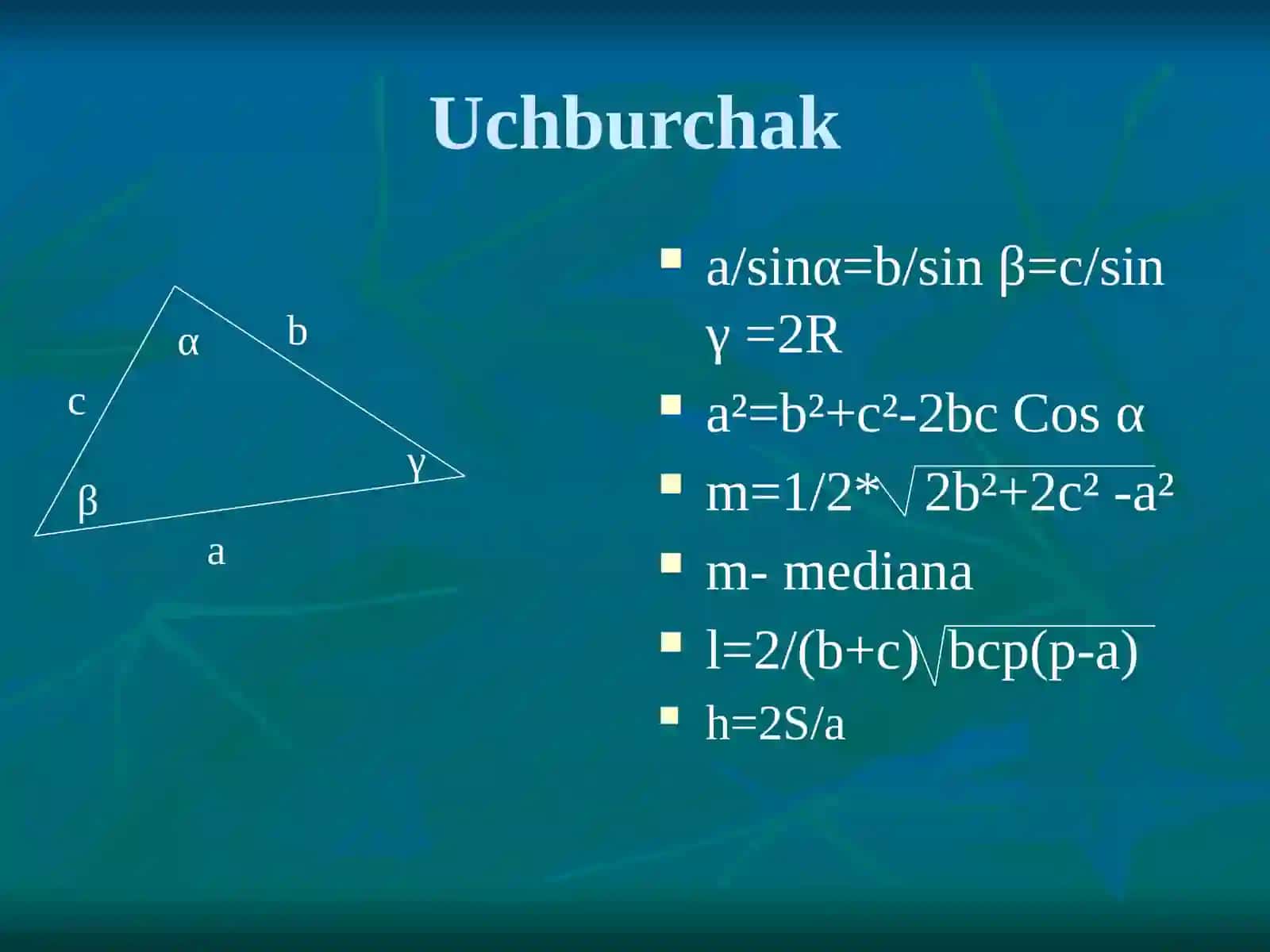 Geometriya elementlari Boshlang'ich tushunchalar 4