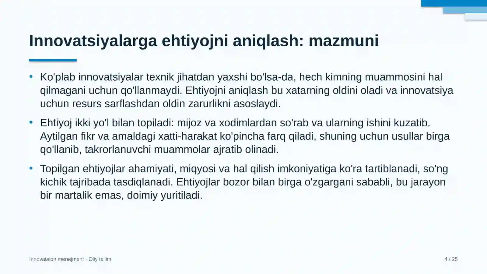 soatsozlik ustaxonalarida innovatsiyalarga bo'lgan ehtiyojni aniqlash 1465 4