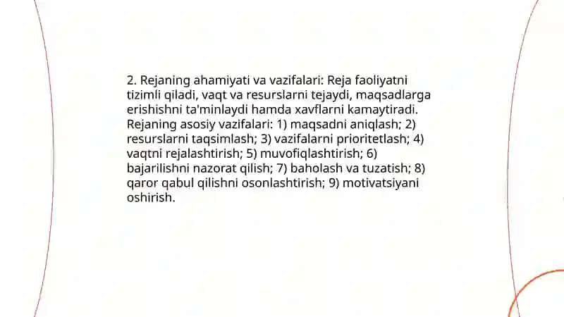 Reja. Rejaning turlari 4