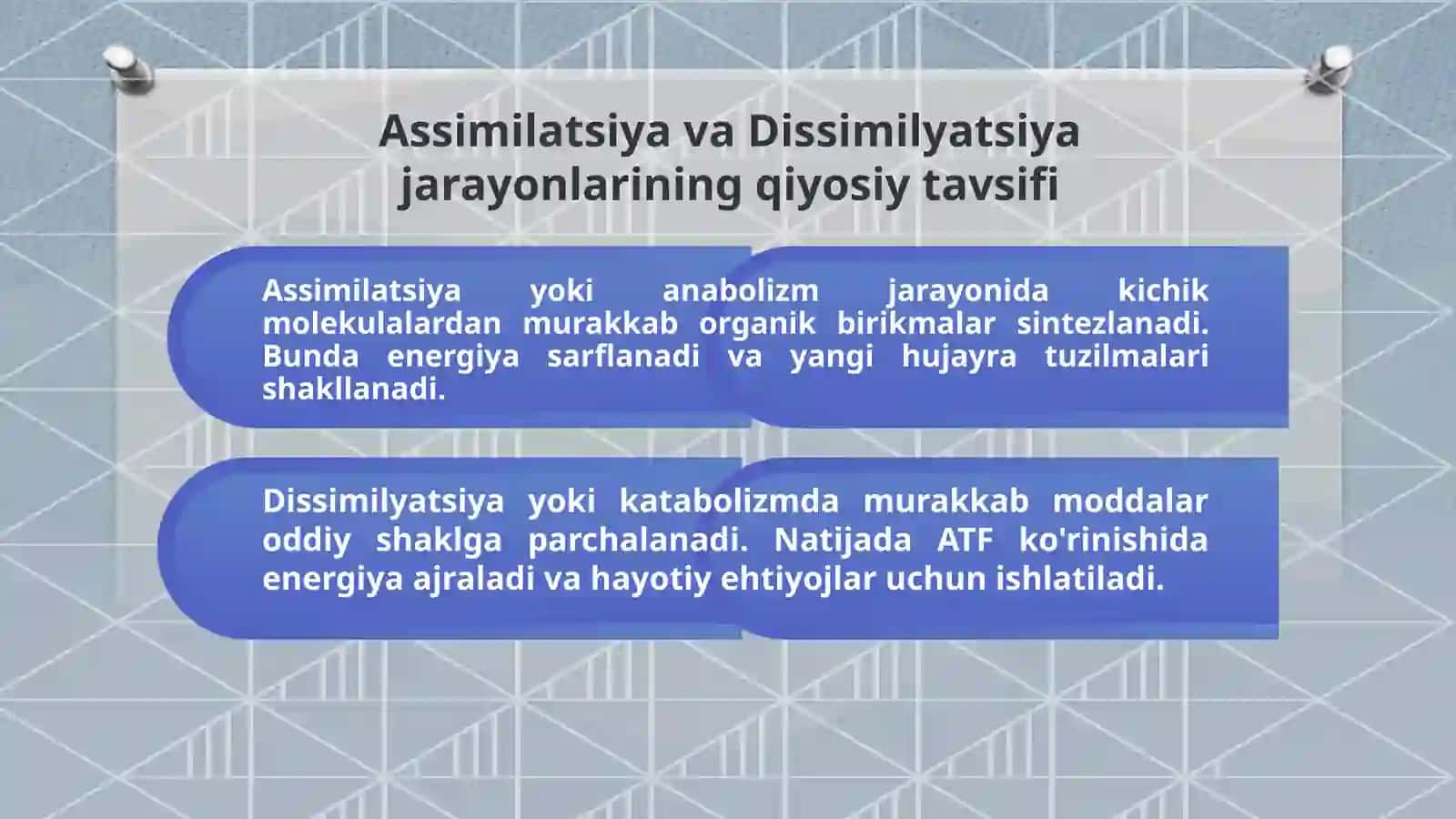 Modda va energiya almashinuvi: Hayotning asosi 4