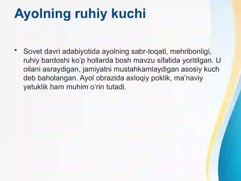 Sovet adabiyotida ayol obrazi 4