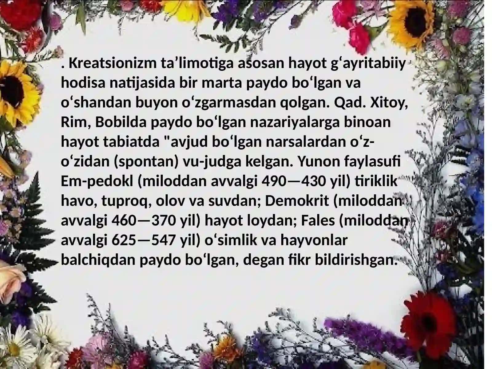 Hayotning paydobo'lishi 4