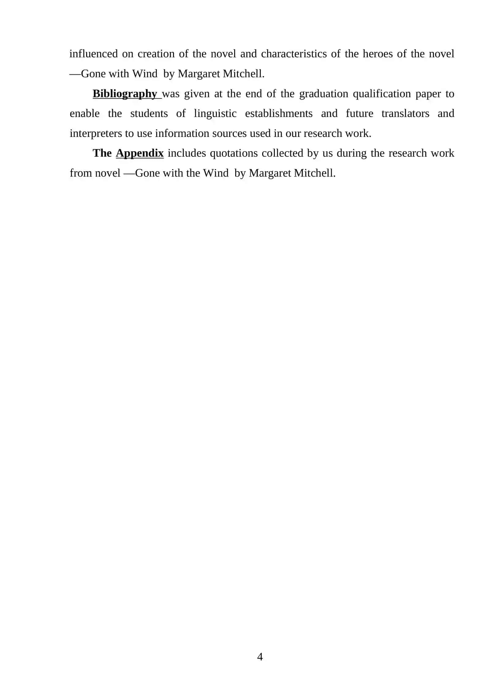 MARGARET MITCHEL AND THE ROLE OF HER WORKS IN AMERICAN LITERATURE 4