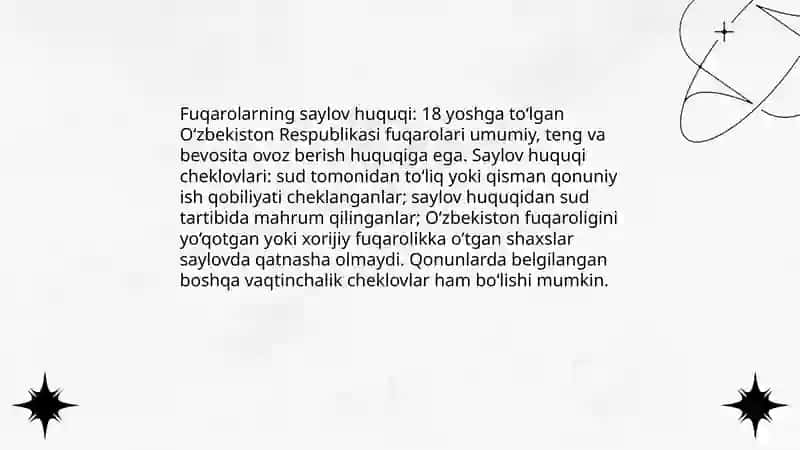 Saylov huquqi va tizimi 4