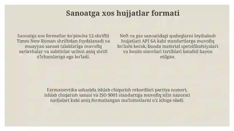 Texnik hujjatlar va ularning rasmiylashtirilishi 4