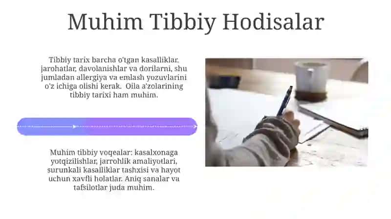 Ishlash va kasallik tarixi 4