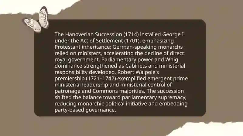 The 1707 Act of Union and its political consequences 4