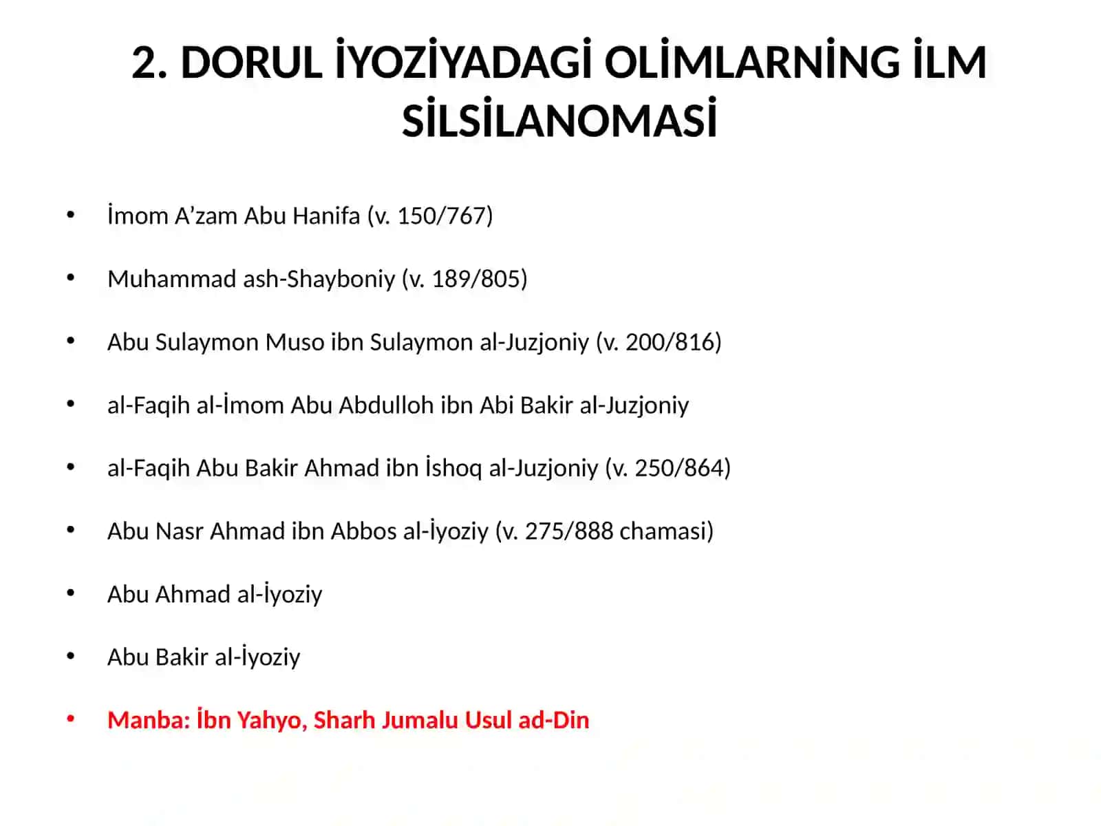 Kalom ilmi va aqida maktablari tarixi 4