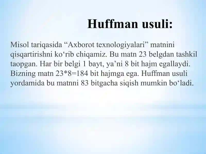 Huffman algoritmi 4