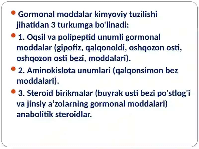 Endokrin tizimiga ta’sir etuvchi vositalar 4