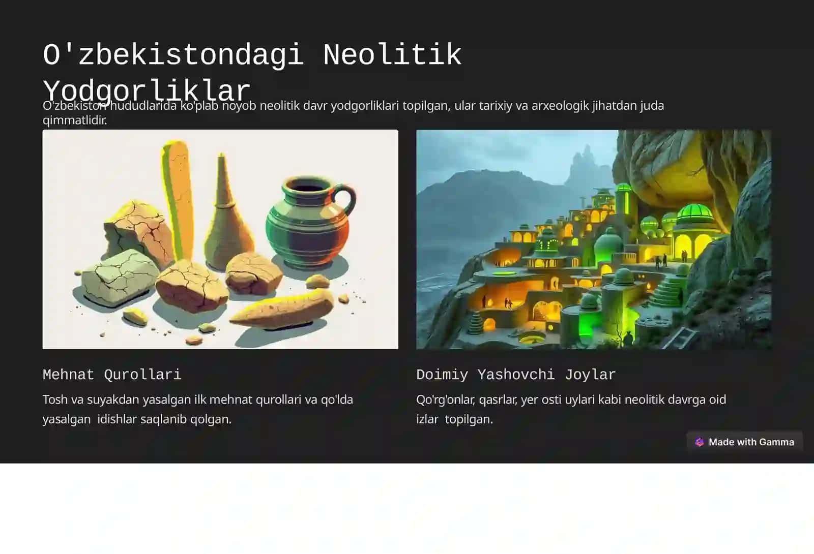 Neolitik Davrning Yodgorliklari 4