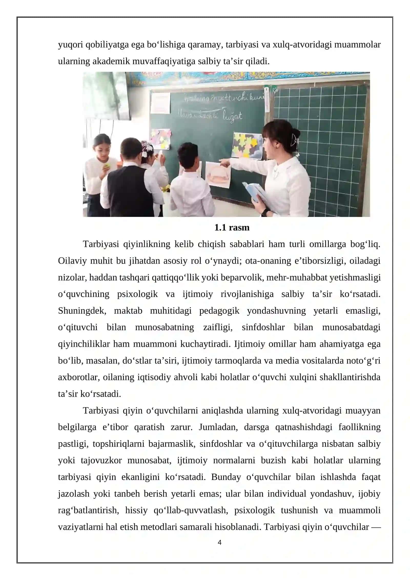 Tarbiyasi qiyin o'quvchilar bilan ishlash usullari 4