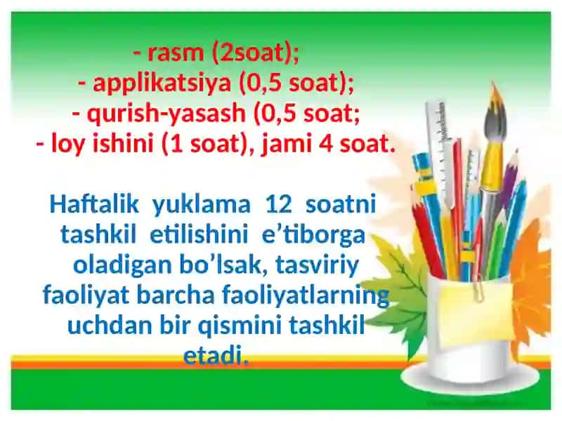 Tasviriy faoliyatturlari 4