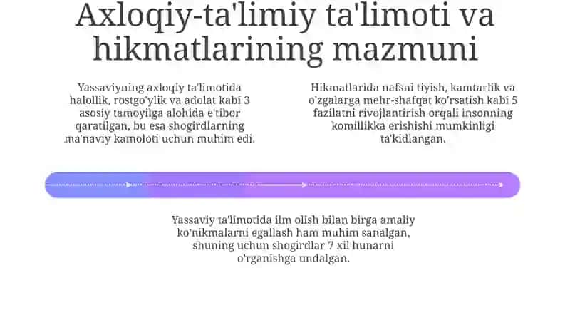 Ahmad Yassaviyning pedagogika gʻoyalari 4
