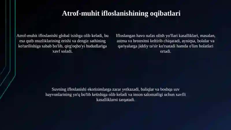 Atrof-muhit ifloslanishining sabablari 4