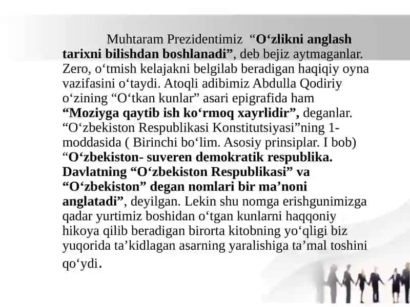 Tarixiy xotirasiz kelajak yo‘q 4