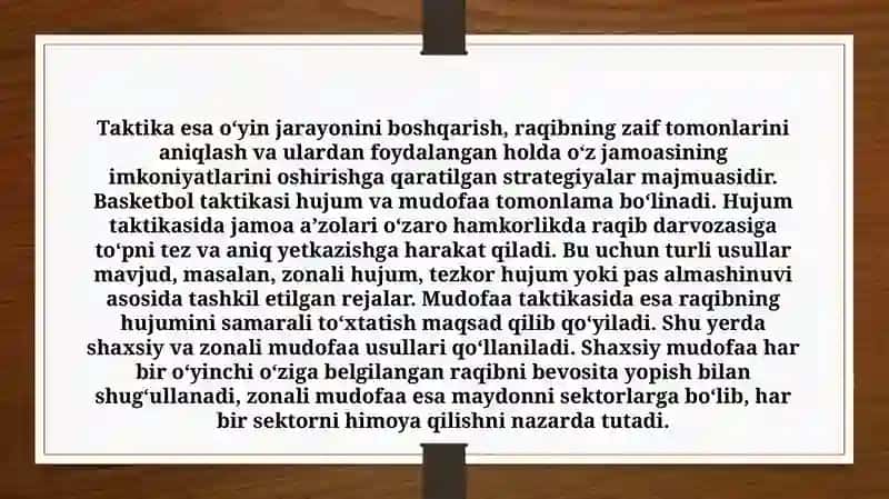 Basketbol texnikasini o'rgatish uslubiyoti (TAQDIMOT) 4