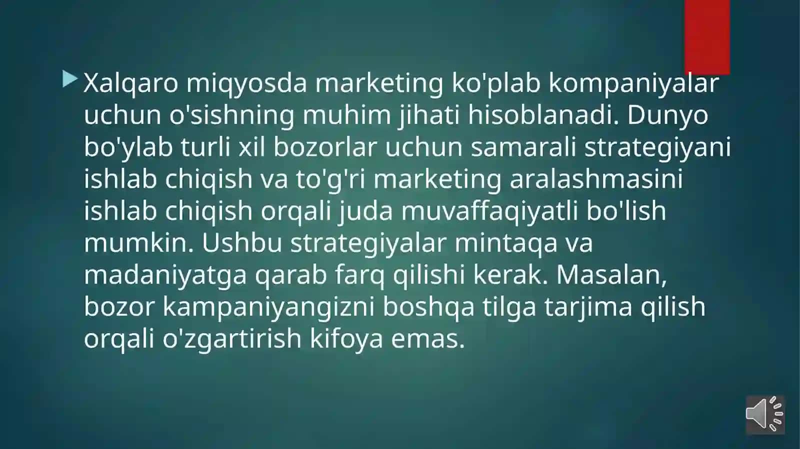 Xalqaro marketing strategiyasi 4