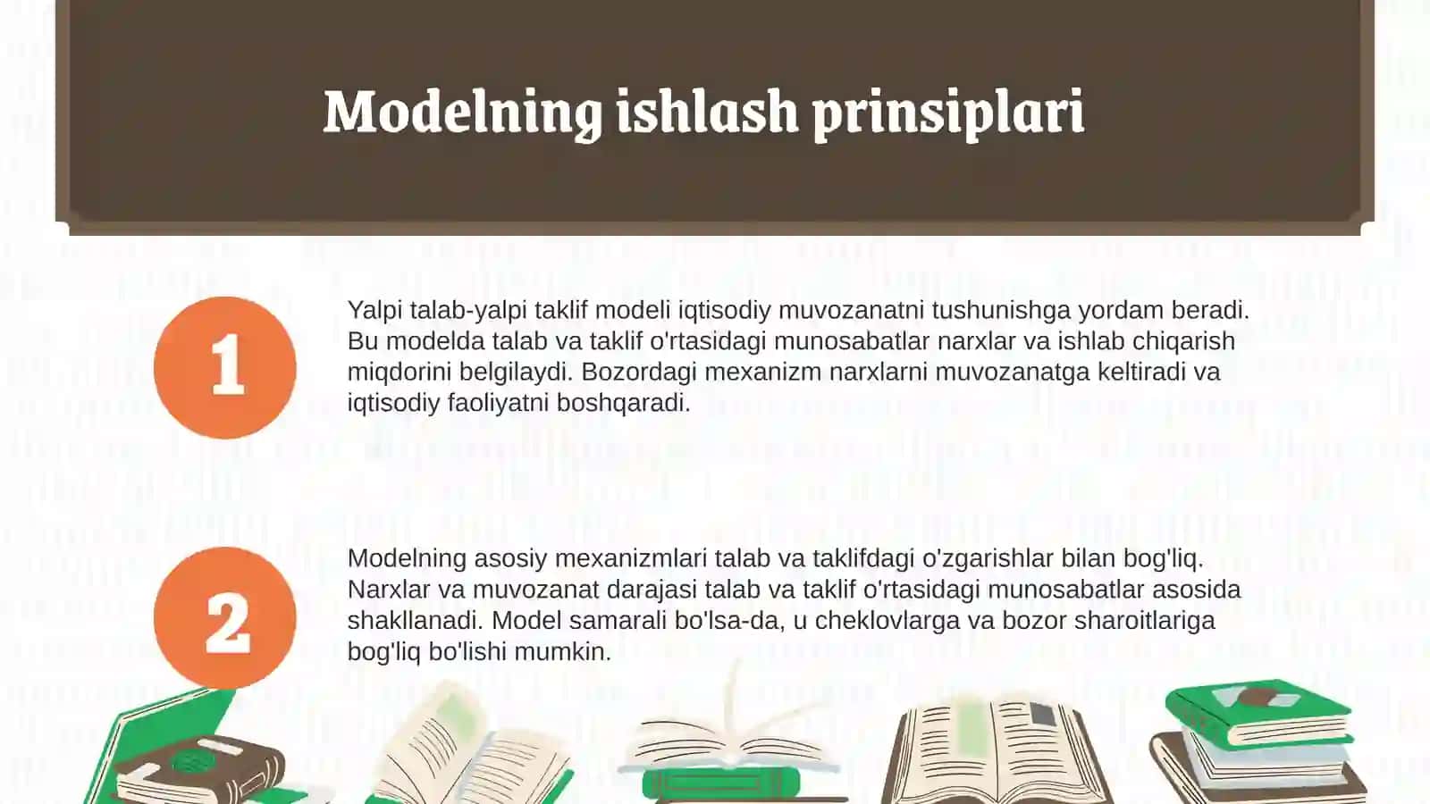Yalpi talab-yalpi taklif modeliga umumiy tavsif. 4