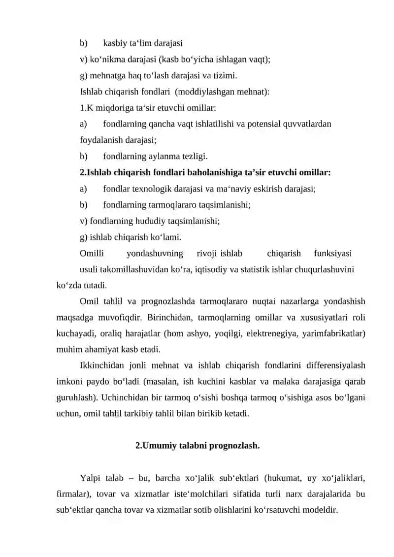 Iqtisodiy Prognozlashtirish Modellari 4