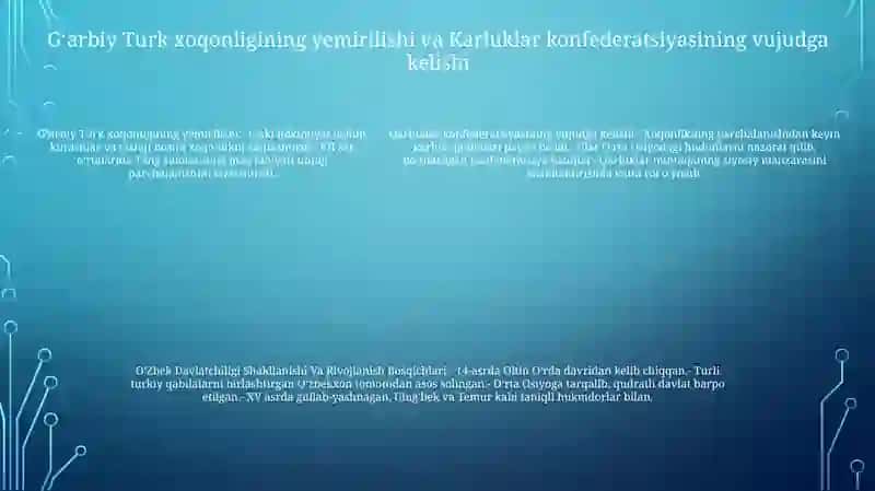 O‘Zbek Davlatchiligi Shakllanishi Va Rivojlanish Bosqichlari 4