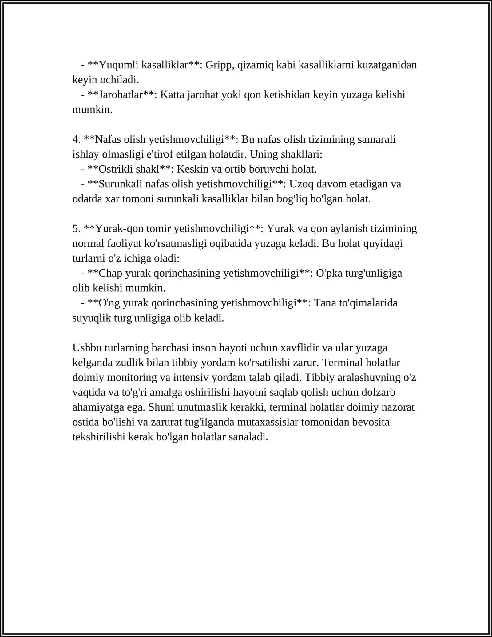 TERMINAL HOLATLAR VA REANIMATSIYA ASOSLARI 4