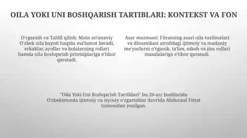 Oila Yoki Uni Boshqarish Tartiblari 4