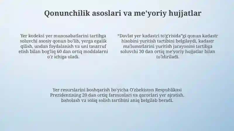 Respublika yer kadastri va milliy raqamli yer hisobi 4