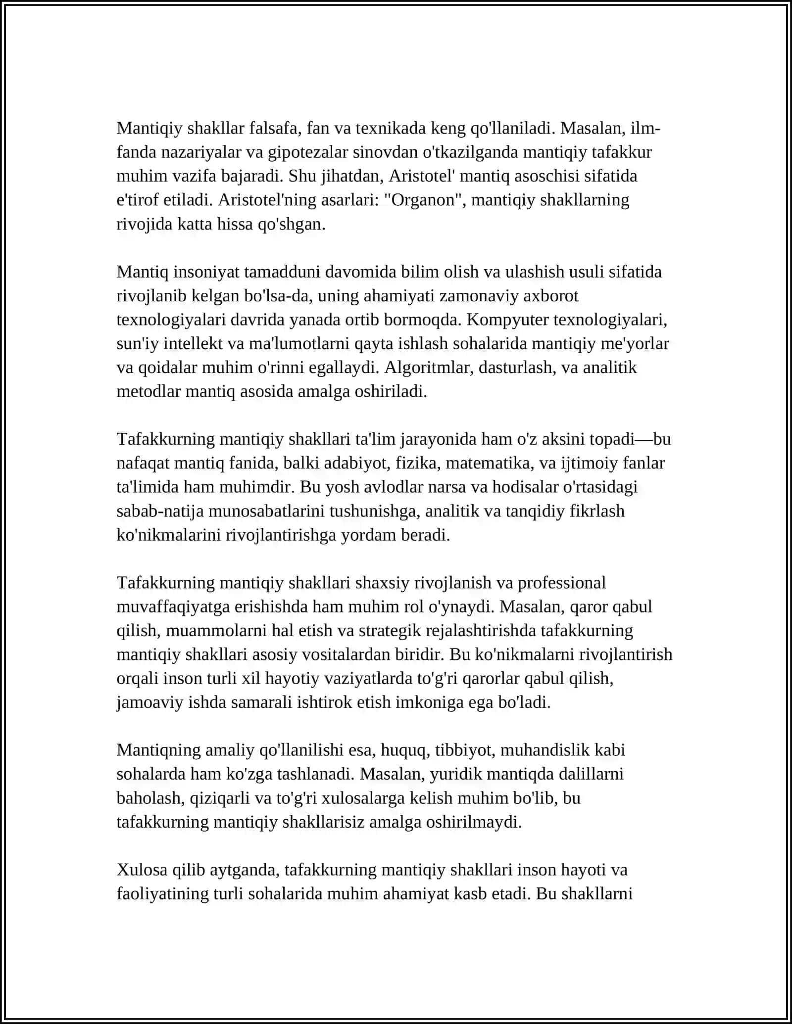 TAFAKKURNING MANTIQIY SHAKLLARI VA QONUNLARI 4