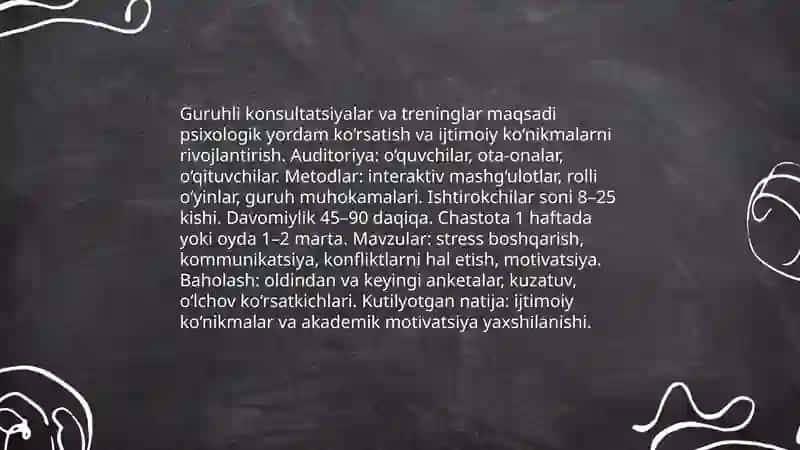 Maktab psixologining asosiy faoliyat turi 4