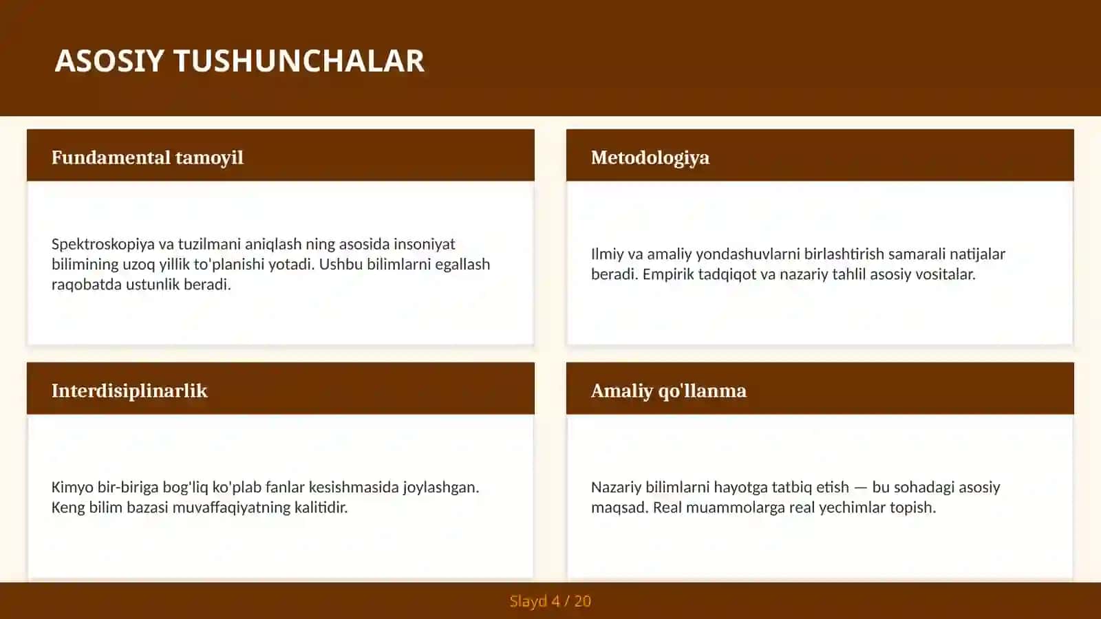 SPEKTROSKOPIYA VA TUZILMANI ANIQLASH 4