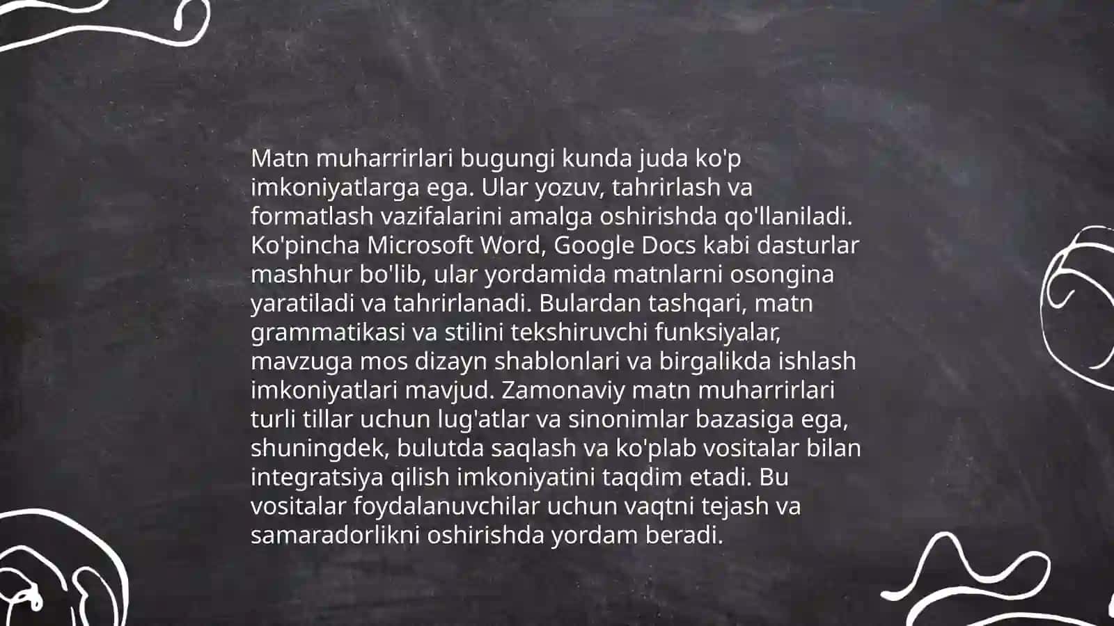 Matn muharrirlari va protsesrlari 4