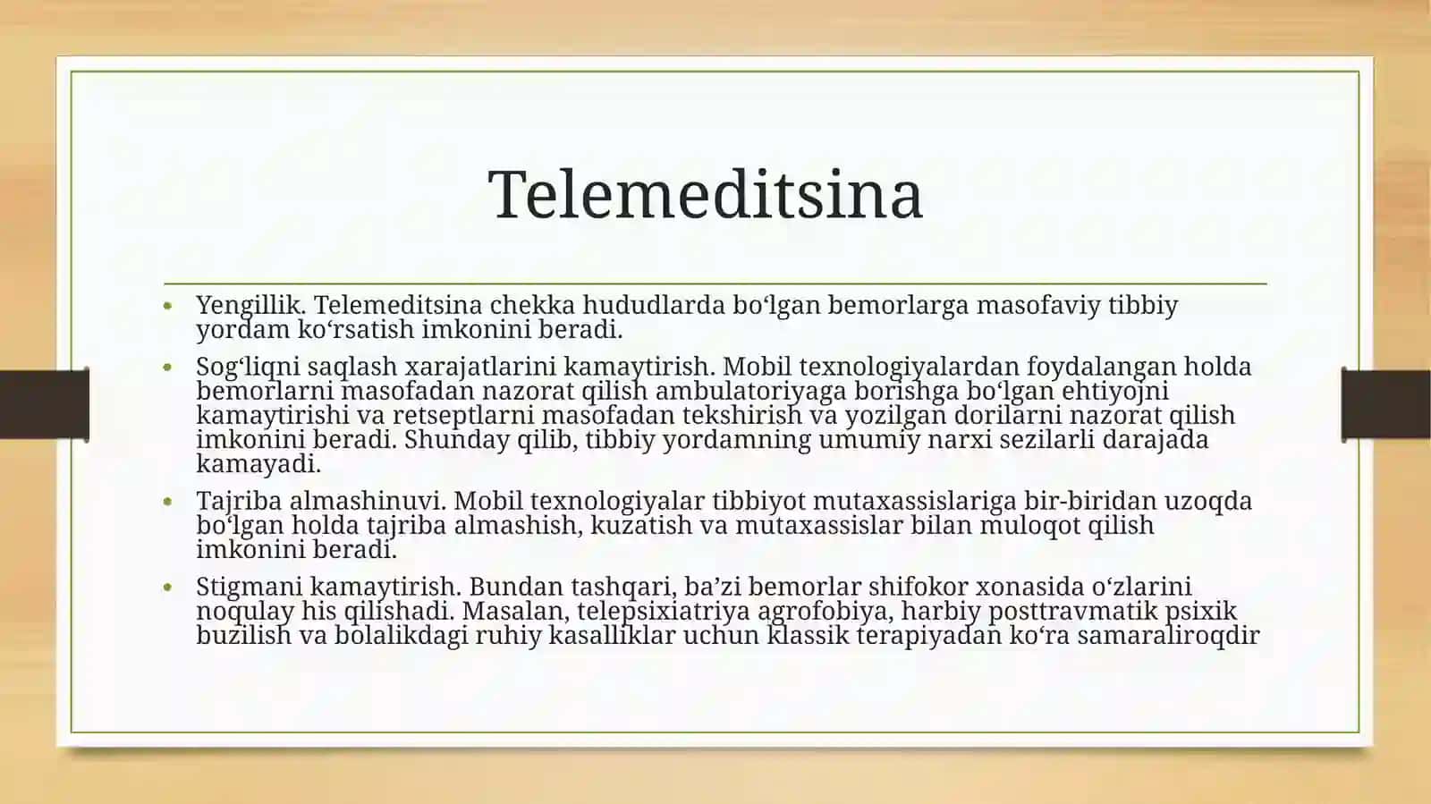 Telemeditsina va masofaviy monitoring 4