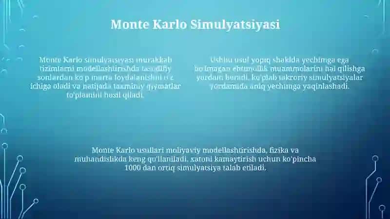 Tasodifiy o'zgaruvchilarning sonli tavsiflarini aniqlash 4