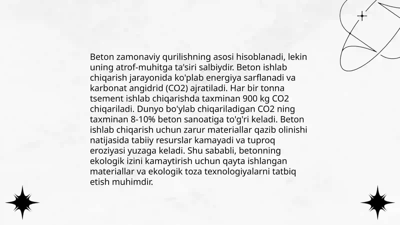 Qurilish mayeriallari va ularning ekologik ta’siri 4