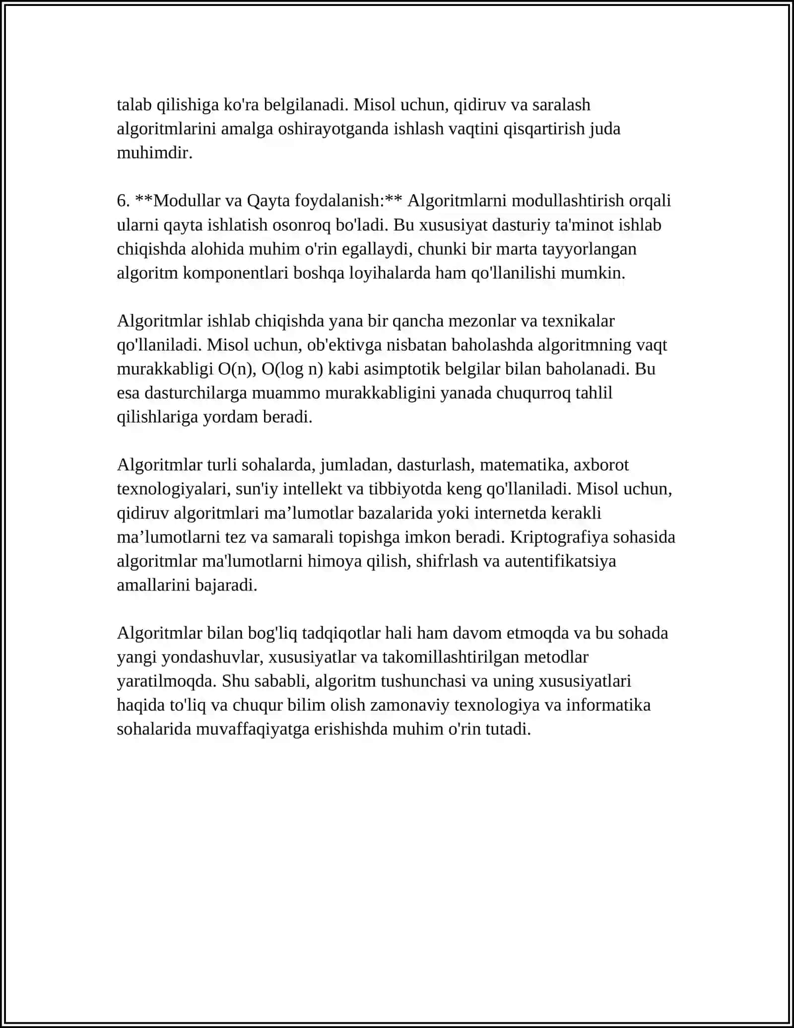 ALGORITMLASHTIRISH VA DASTURLASH ASOSLARI 4